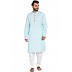 Designer kurta with round neck- Sky Blue